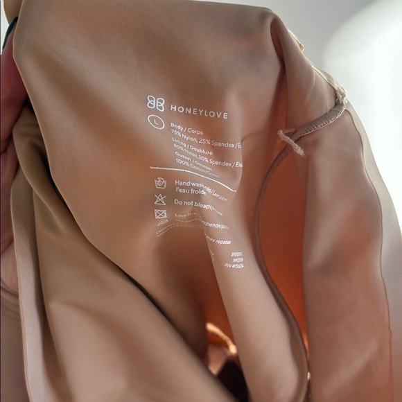 Honey Love Mesh Shapewear Shorts Pee Hole Tan Beige - Picture 2 of 5